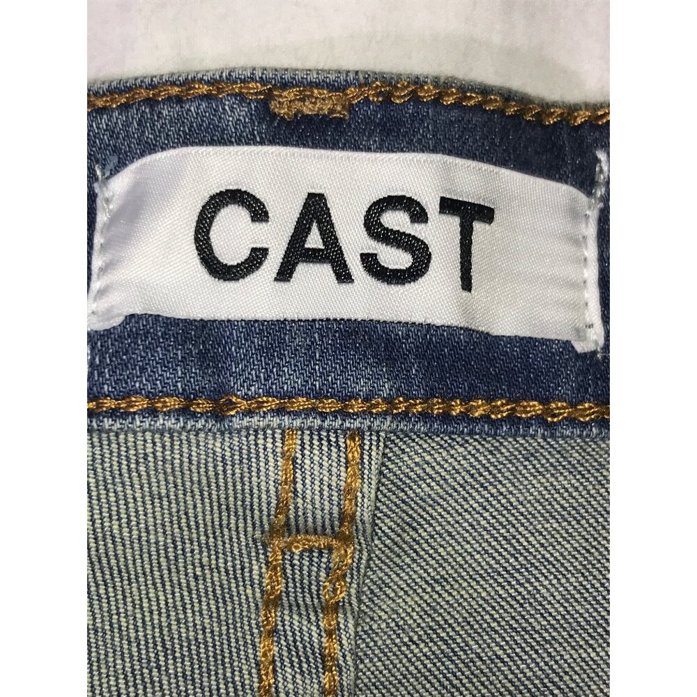 Cast Mens Distressed Denim Cargo Shorts Frayed Hem & Pockets - Picture 3 of 9